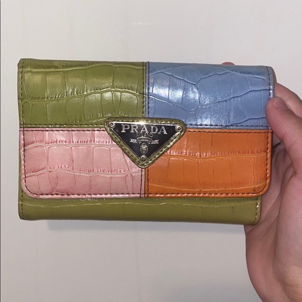 Prada Milano vintage dial 1913 color block wallet